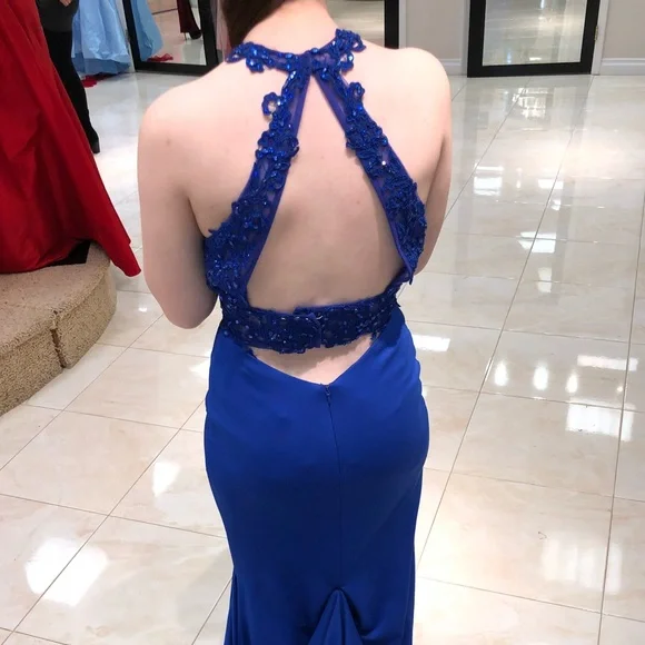 Mori Lee Blue Prom Dress
